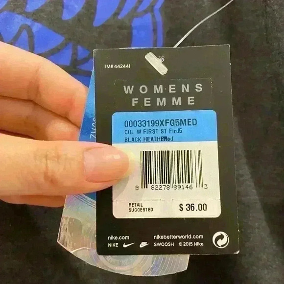 NWT NIKE Florida gators short sleeve top Sz M in charcoal gray/blue. Hard find - Picture 5 of 5